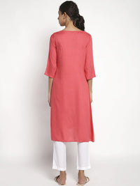 AURELIA Women Pink Kurta with Trousers