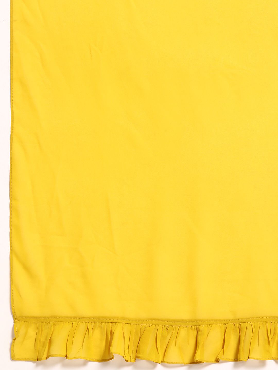 Libas Pure Georgette Ruffled Detail Dhoti Saree with Stitched Blouse