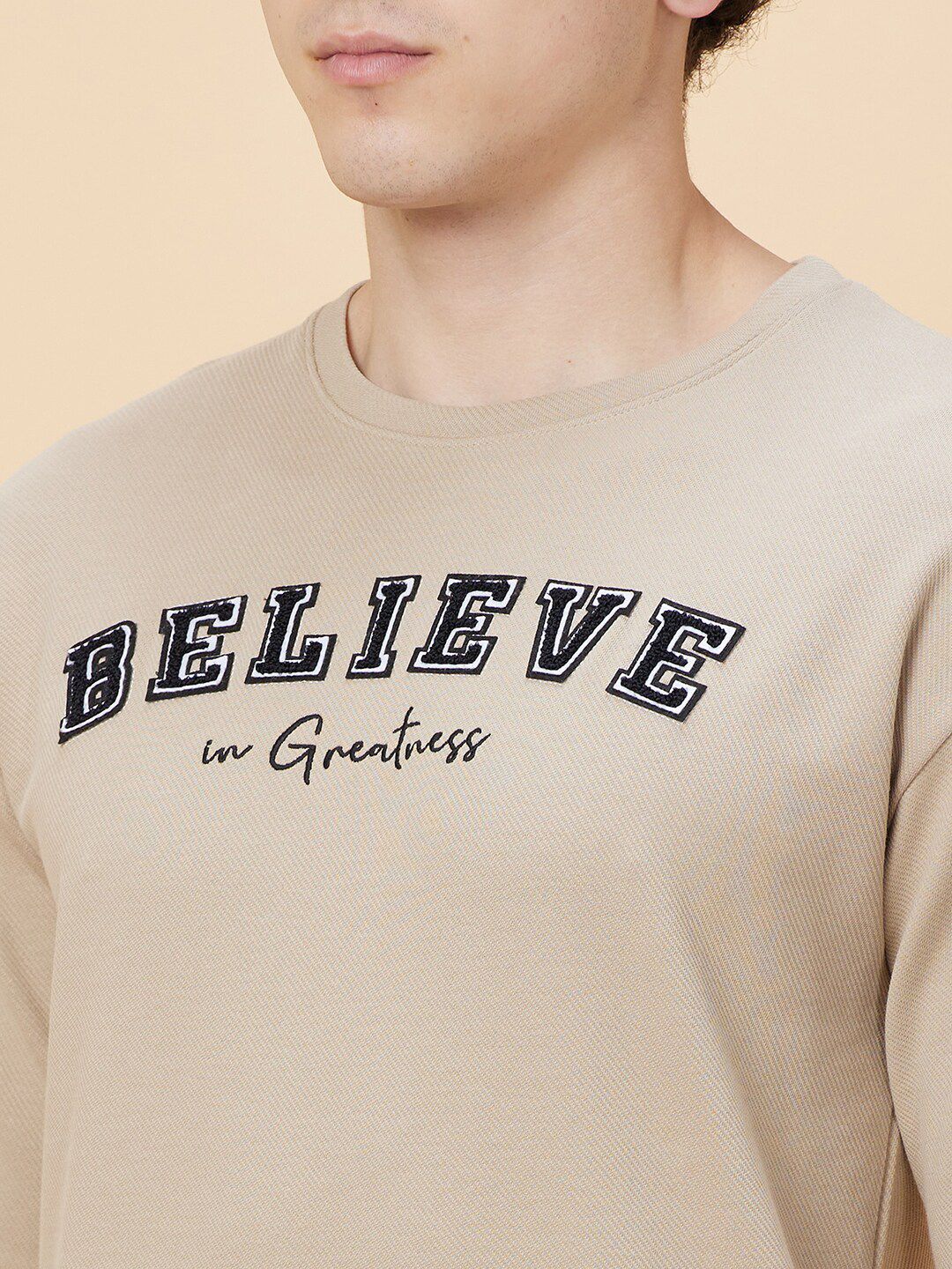 Being Human Typography Printed Drop Shoulder Sleeves Oversized T-shirt