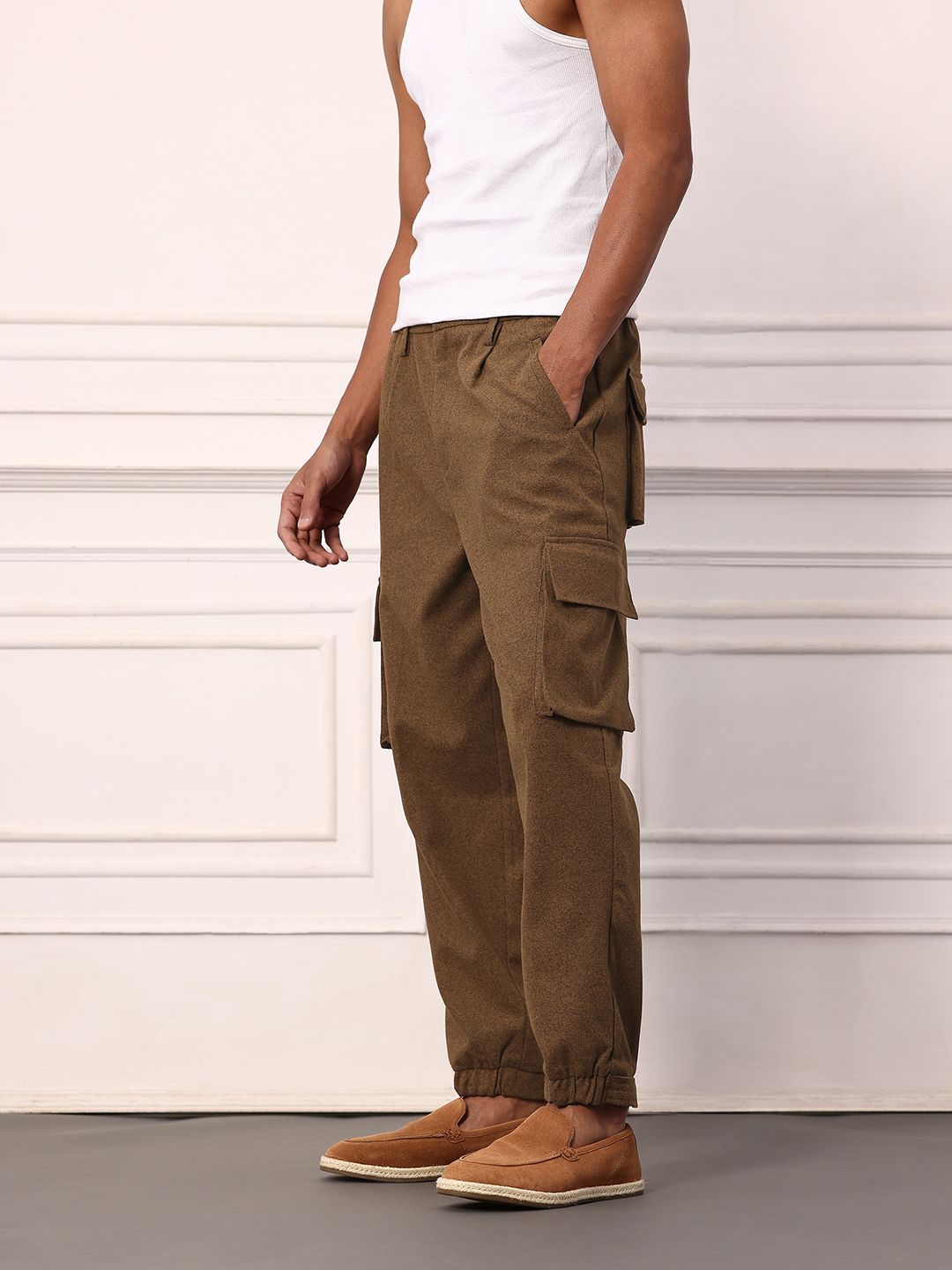 Mr Bowerbird Men Oversized Fit Pleated Cargos