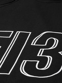 The Indian Garage Co Men Black Hooded Sweatshirt