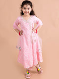 pspeaches Girls Bandhani Printed Kurta with Trousers & Dupatta