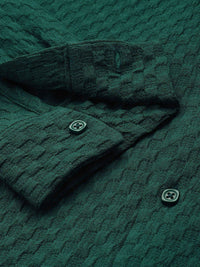 The Indian Garage Co. Relaxed Fit Opaque Self Design Textured Casual Shirt