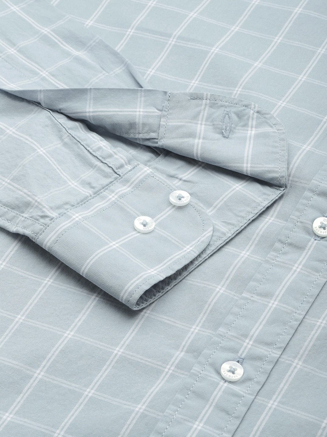 Raymond Pure Cotton Slim Fit Checked Casual Shirt