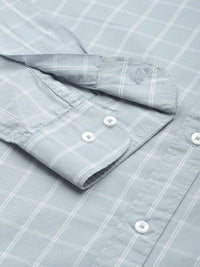Raymond Pure Cotton Slim Fit Checked Casual Shirt