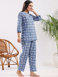 SANSKRUTIHOMES Printed Pure Cotton Night Suit