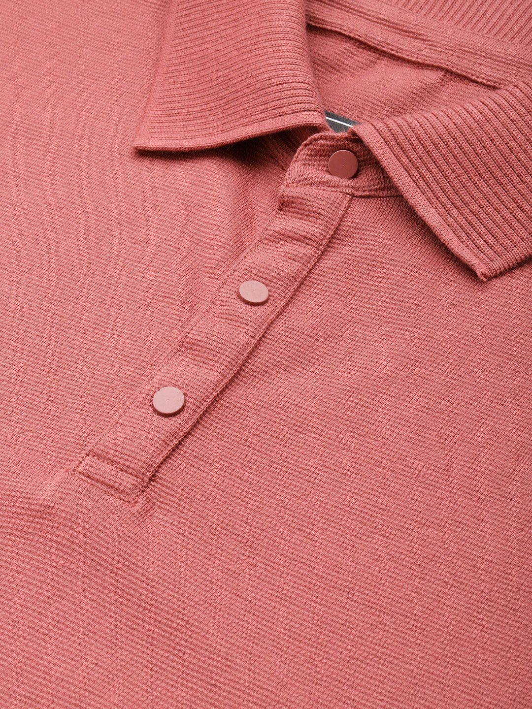 DILLINGER Men Polo Collar Honeycomb Structure T-shirt