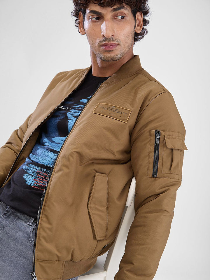 SPYKAR Men Full Sleeve Regular Fit Bomber Jacket