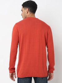 SPYKAR Striped Self Design Round Neck Cotton Pullover Sweater