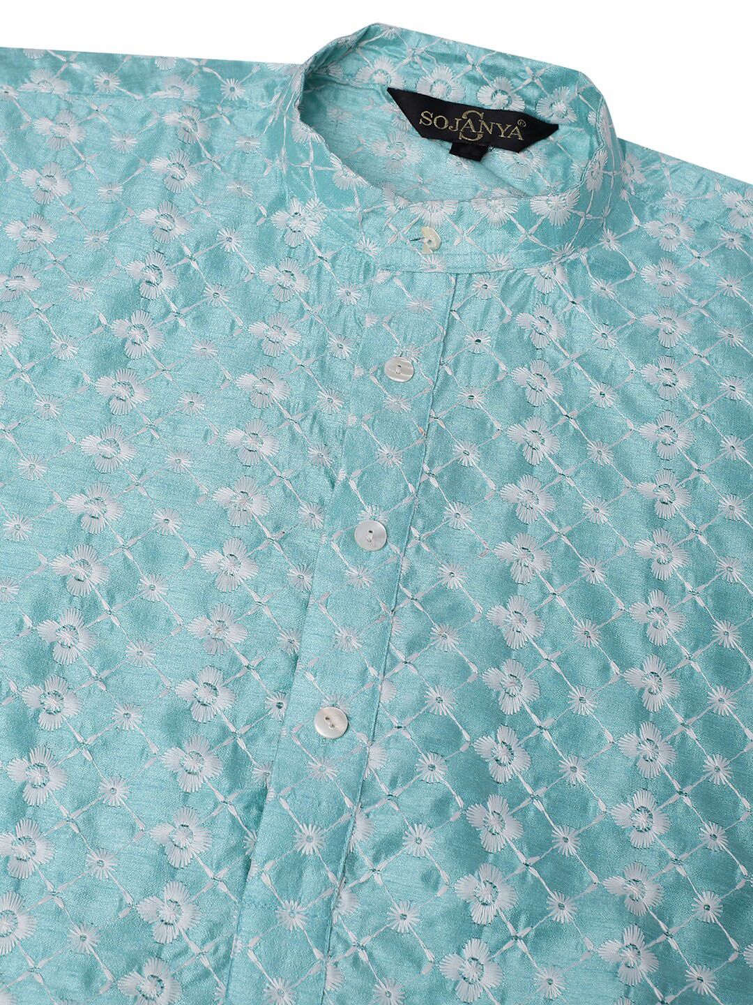SOJANYA Floral Embroidered Thread Work Straight Kurta