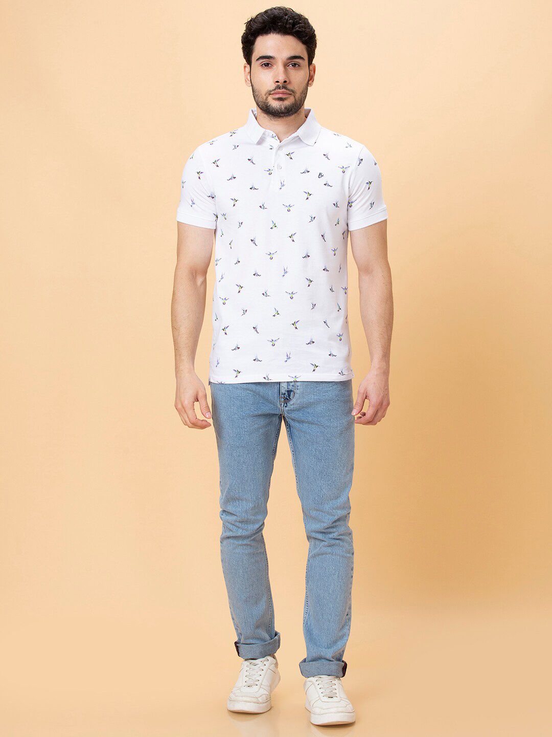 Being Human Conversational Printed Polo Collar Short Sleeves T-shirt