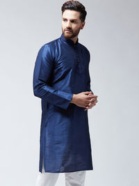 SOJANYA Lelaki Biru Solid Kurta Lurus