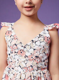 pspeaches Girls Floral Crepe Dress