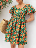 DressBerry Serene Serenity Floral Print Mini Empire Dress