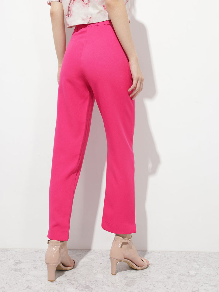 DressBerry Women Blushed Hue Essentials regular Fit Trousers