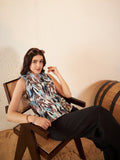 DENNISON Abstract Printed Regular Top
