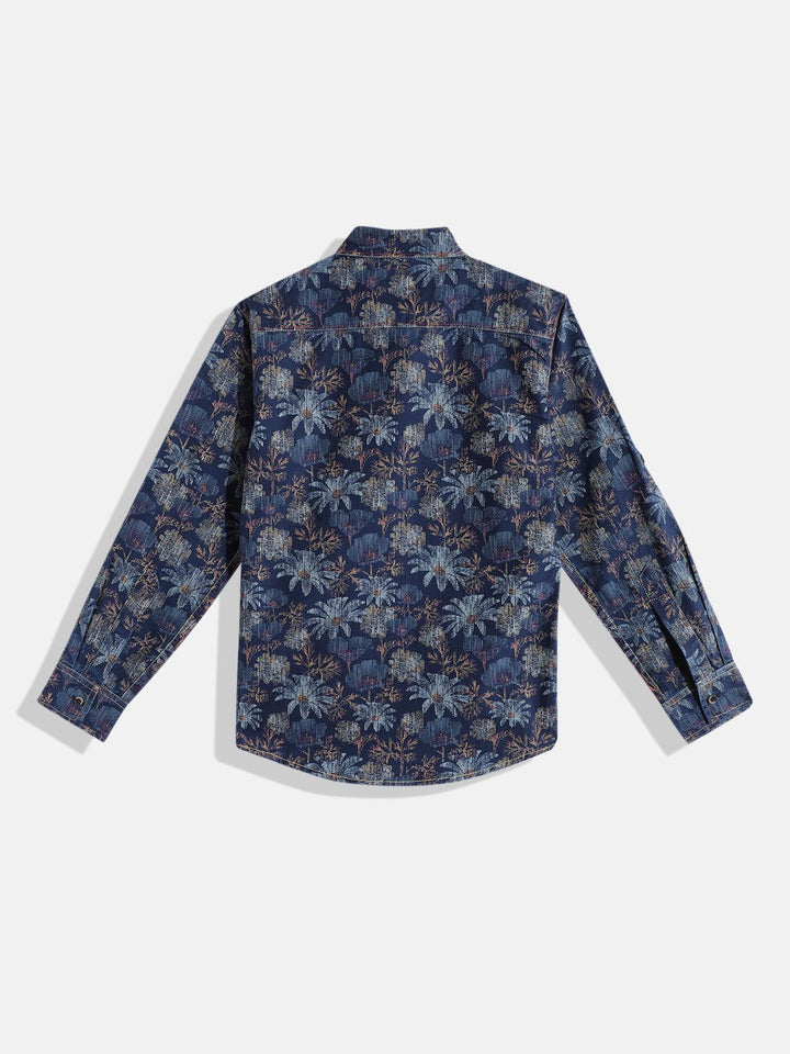 Monte Carlo Boys Floral Printed Casual Smart Fit Shirt