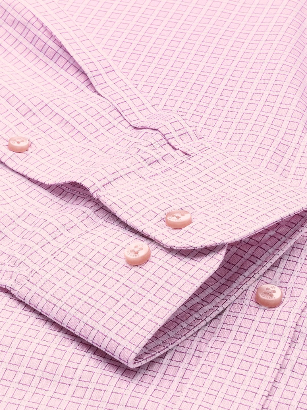 Raymond Slim Fit Self-Checked Pure Cotton Formal Shirt