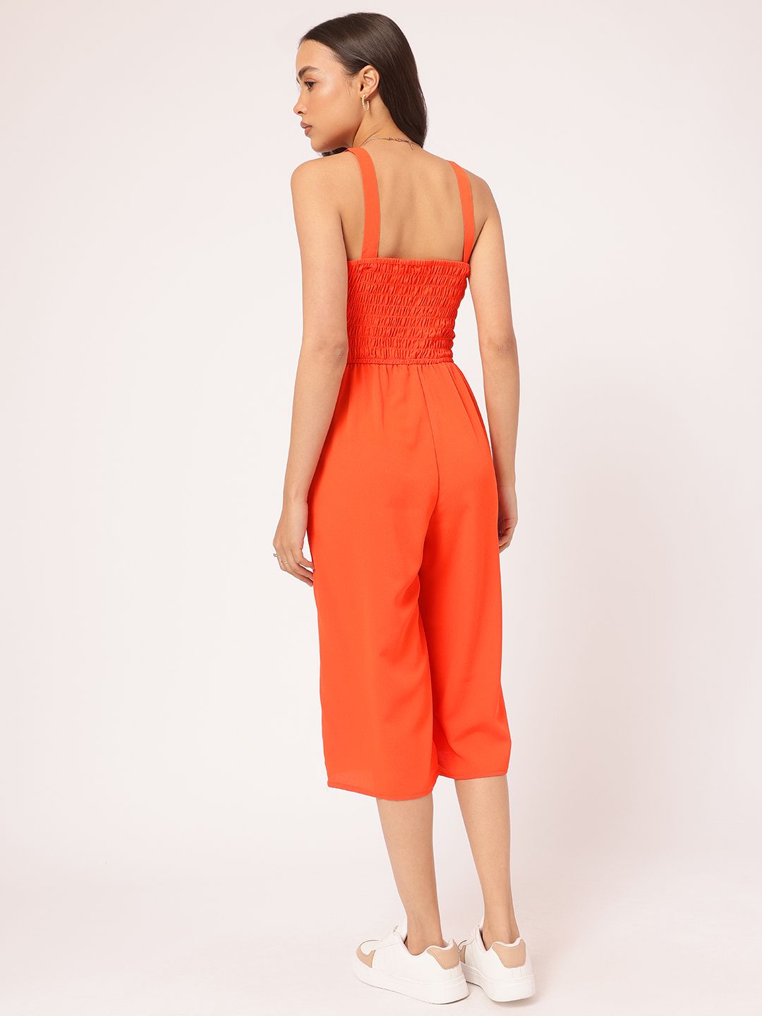 DressBerry Sunset Styles Smocked Culotte Jumpsuit