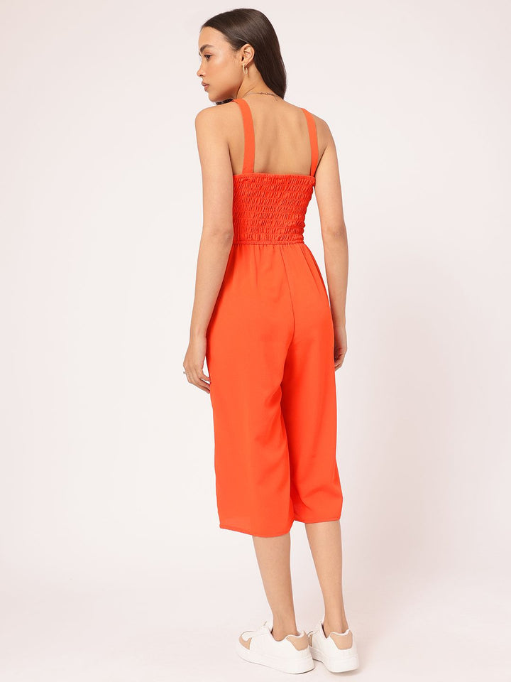 DressBerry Sunset Styles Smocked Culotte Jumpsuit