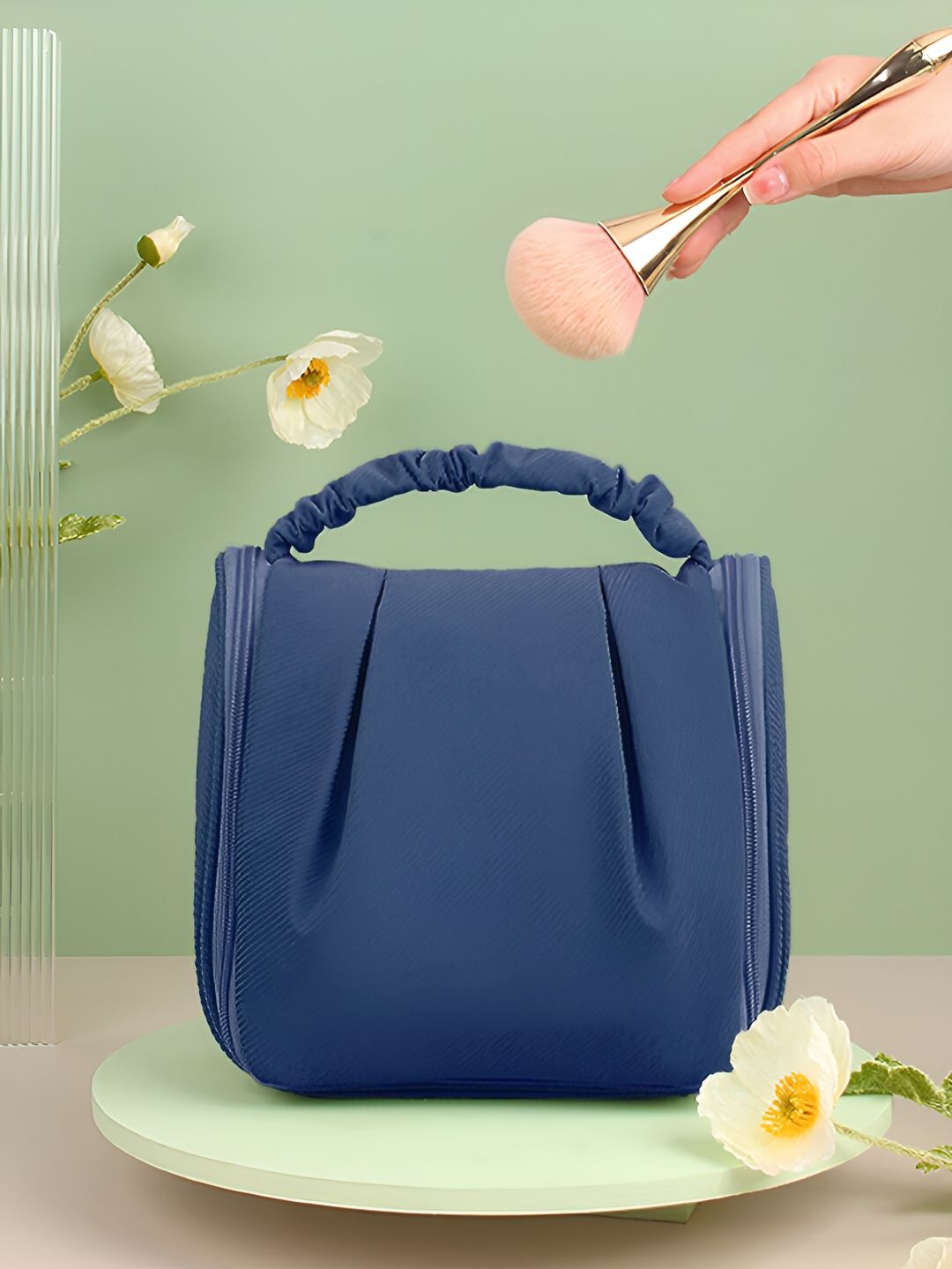 Cortina Navy Blue Water Resistant Makeup Organiser