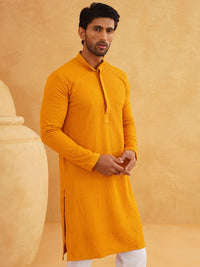 SOJANYA Geometric Embroidered Thread Work Pure Cotton Straight Kurta