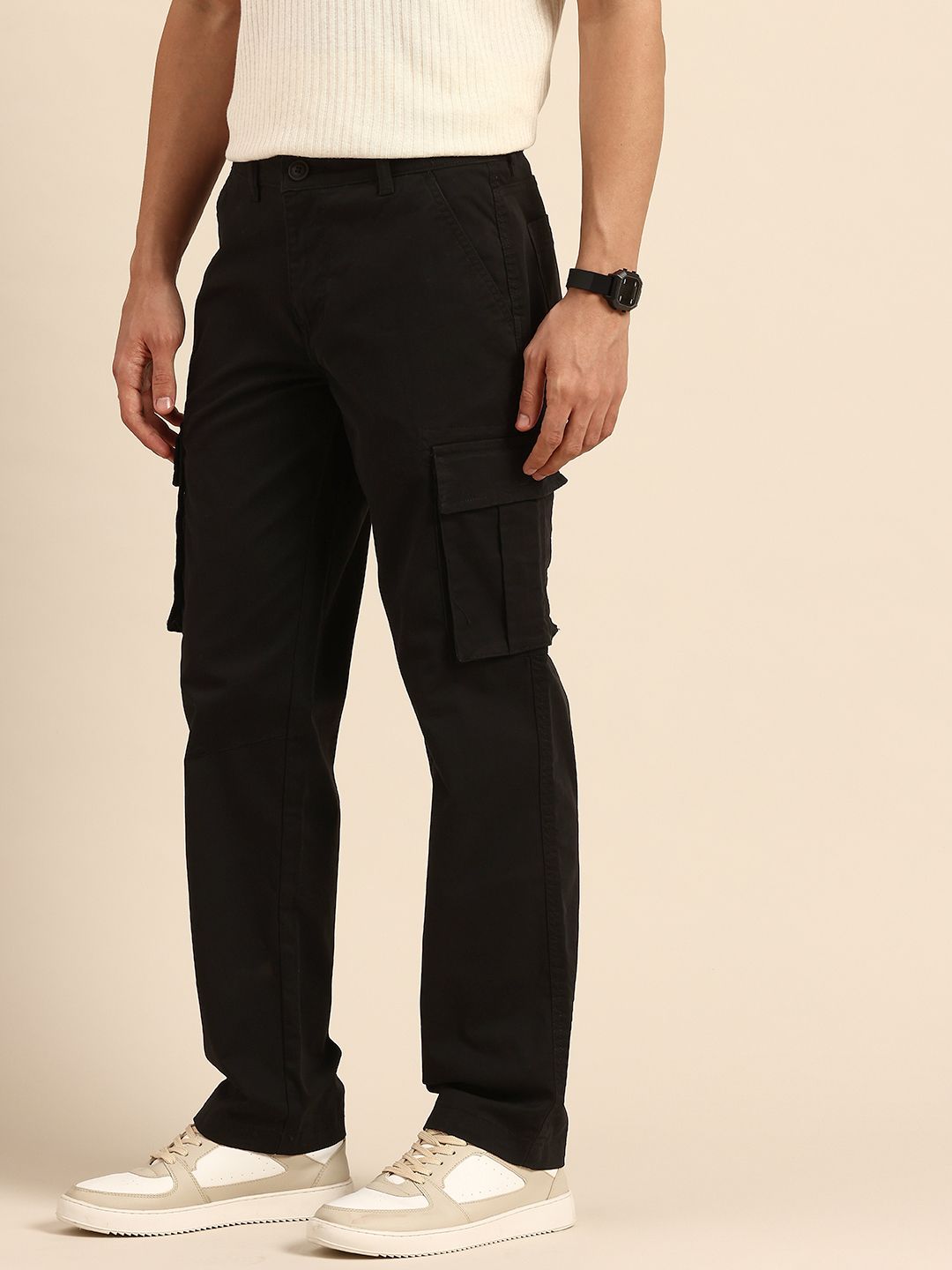 Being Human Men Slim Fit Cargos Trousers