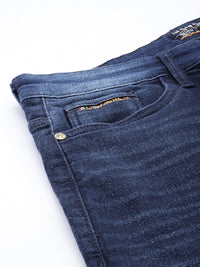 The Indian Garage Co Men Slim Fit Heavy Fade Stretchable Jeans