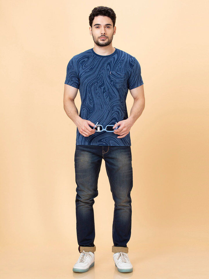 Being Human Abstract Printed Cotton Casual T-shirt