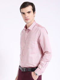 The Indian Garage Co. X Luxe Red & White Slim Fit Spread Collar Formal Shirt