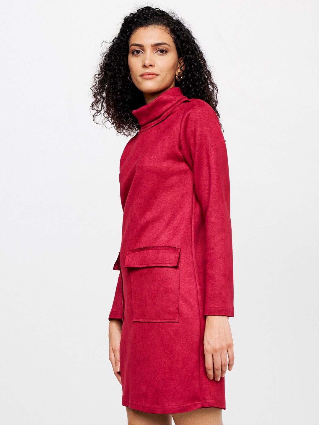 AND Women Red Solid Sheath Dress