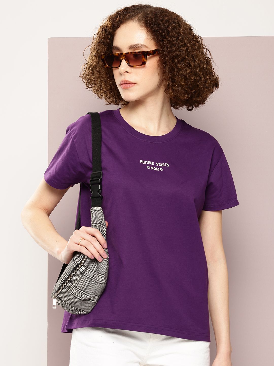 DILLINGER Typography Drop-Shoulder Sleeves Pure Cotton Boxy T-shirt