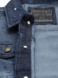 The Indian Garage Co Men Blue Woven Denim Jacket