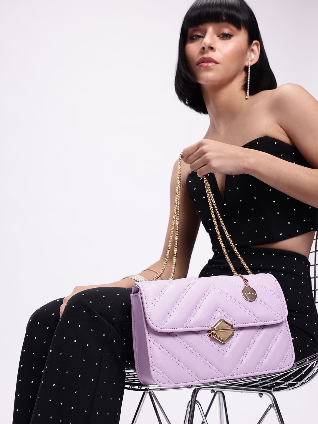 DressBerry Quilted Shoulder Bag