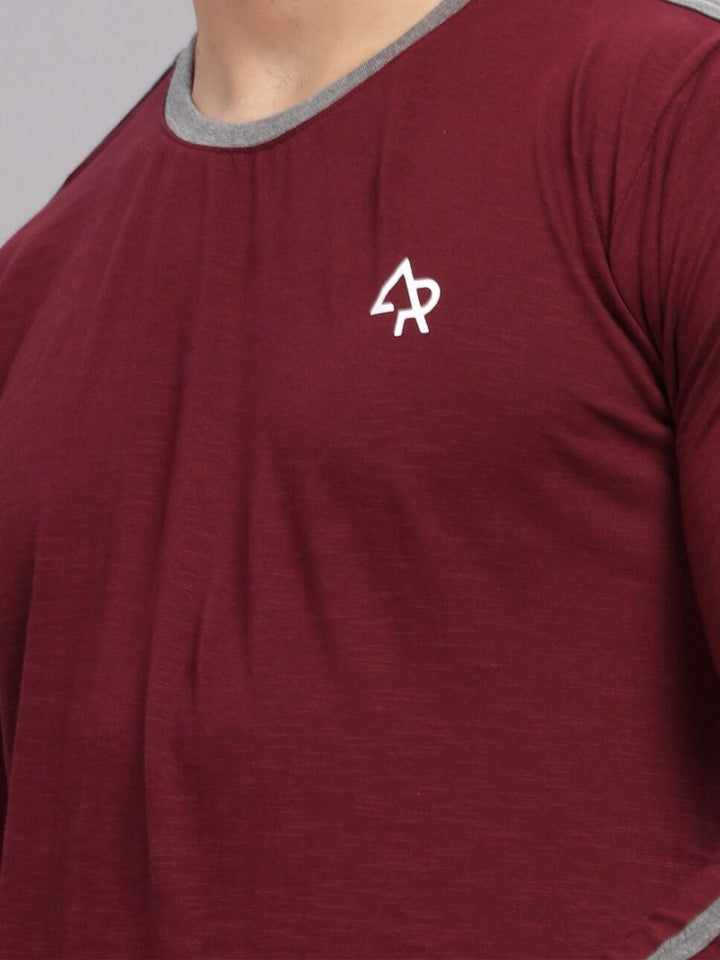 ADRO Men Solid Round Neck T-shirt