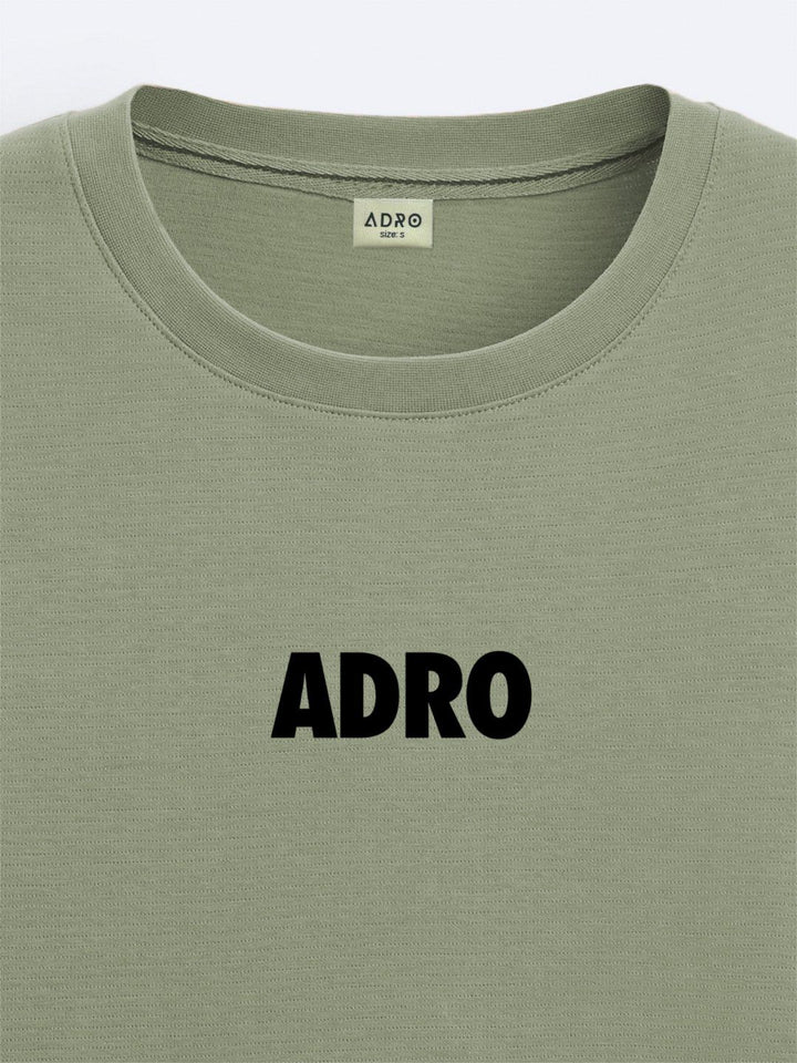 ADRO Men Printed Raw Edge T-shirt
