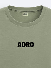 ADRO Men Printed Raw Edge T-shirt