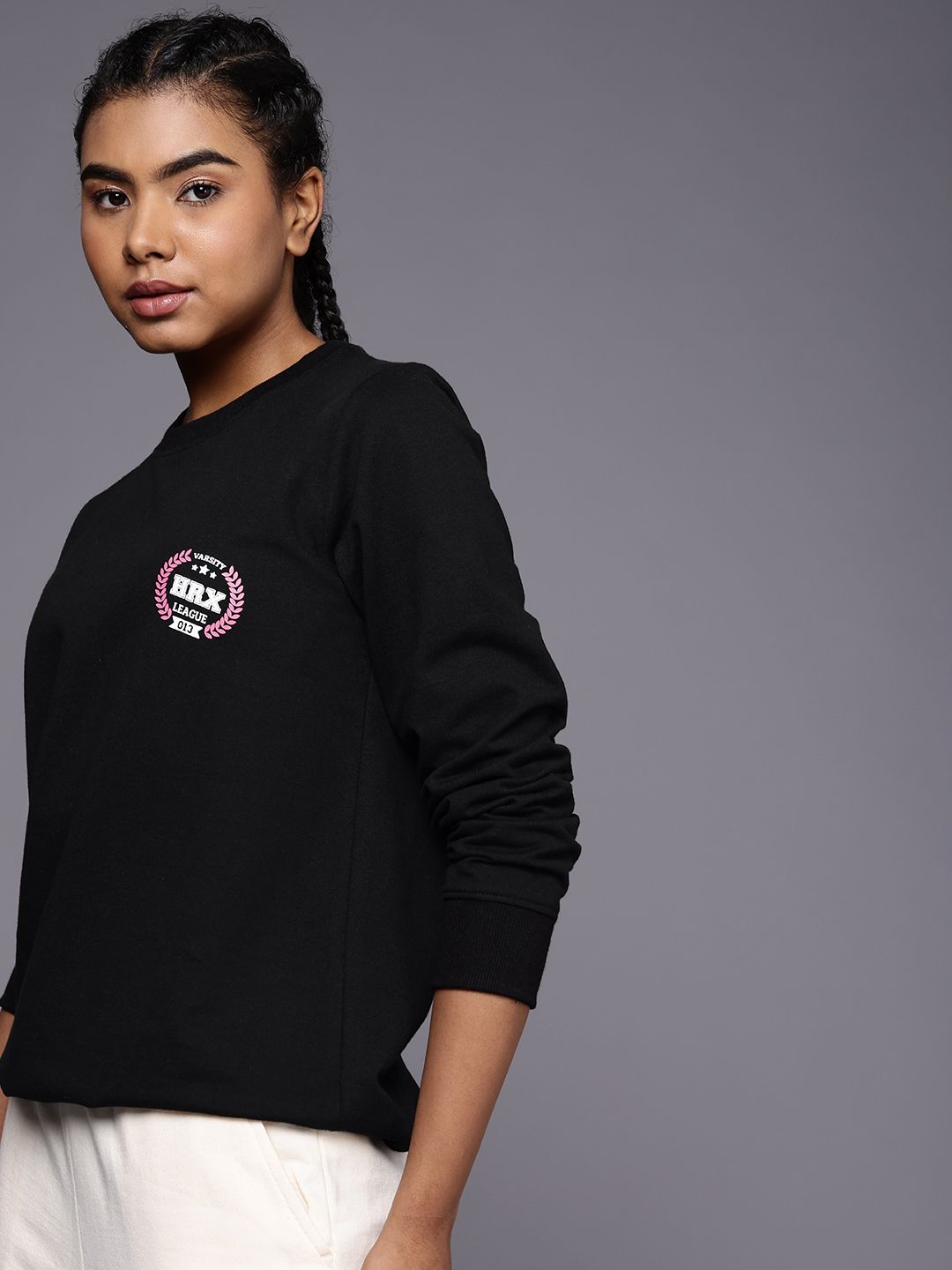 HRX by Hrithik Roshan Round Neck Knitted Sweatshirt