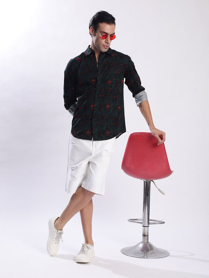 Bene Kleed Men Slim Fit Printed Casual Shirt