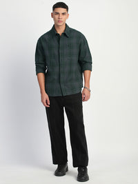 THE BEAR HOUSE Men Tartan Checks Opaque Relaxed Fit Pure Cotton Casual Shirt