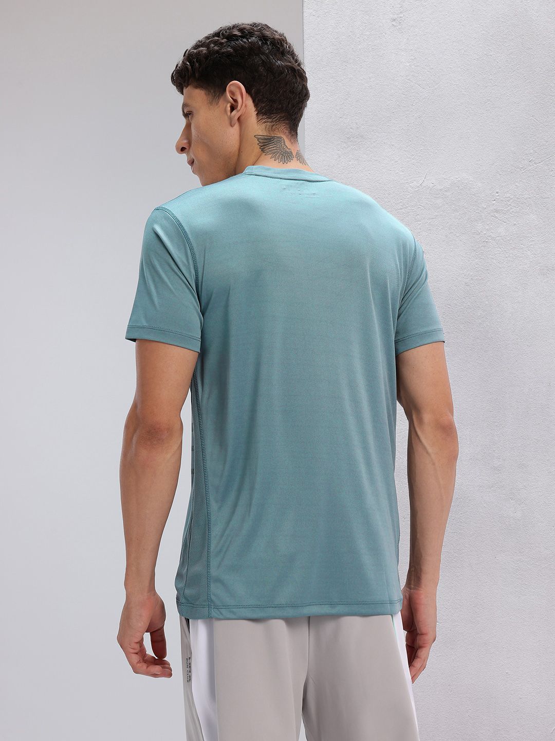 HRX by Hrithik Roshan Geometric Print Rapid-Dry Training T-shirt