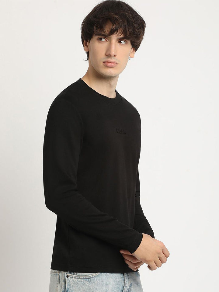THE BEAR HOUSE Men's Crew Neck Full sleeve Solid T-shirt