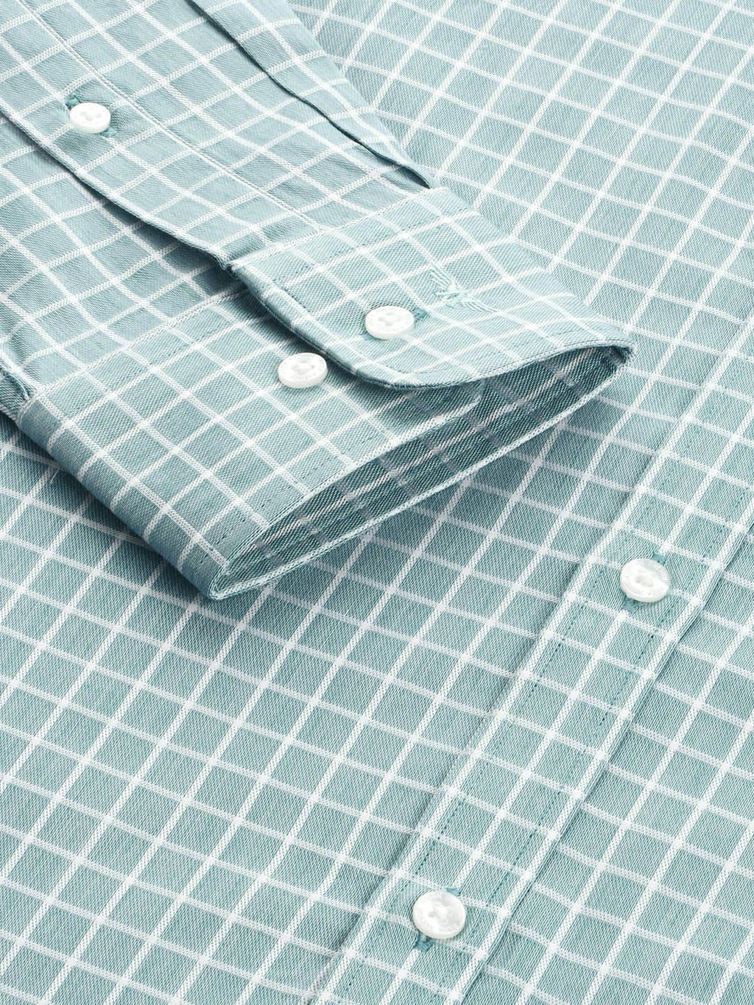 Park Avenue Men Pure Cotton Slim Fit Grid Tattersall Checks Opaque Formal Shirt