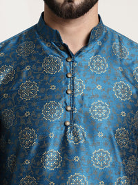 SOJANYA Kurta Lurus Kolar Mandarin Bercetak Bunga