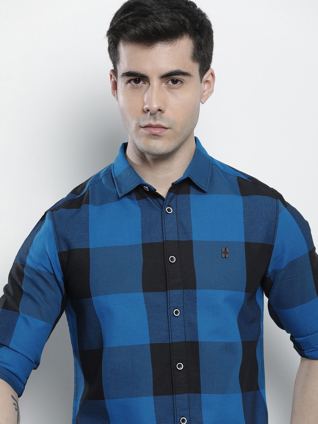 The Indian Garage Co Men Buffalo Checked Casual Cotton Shirt