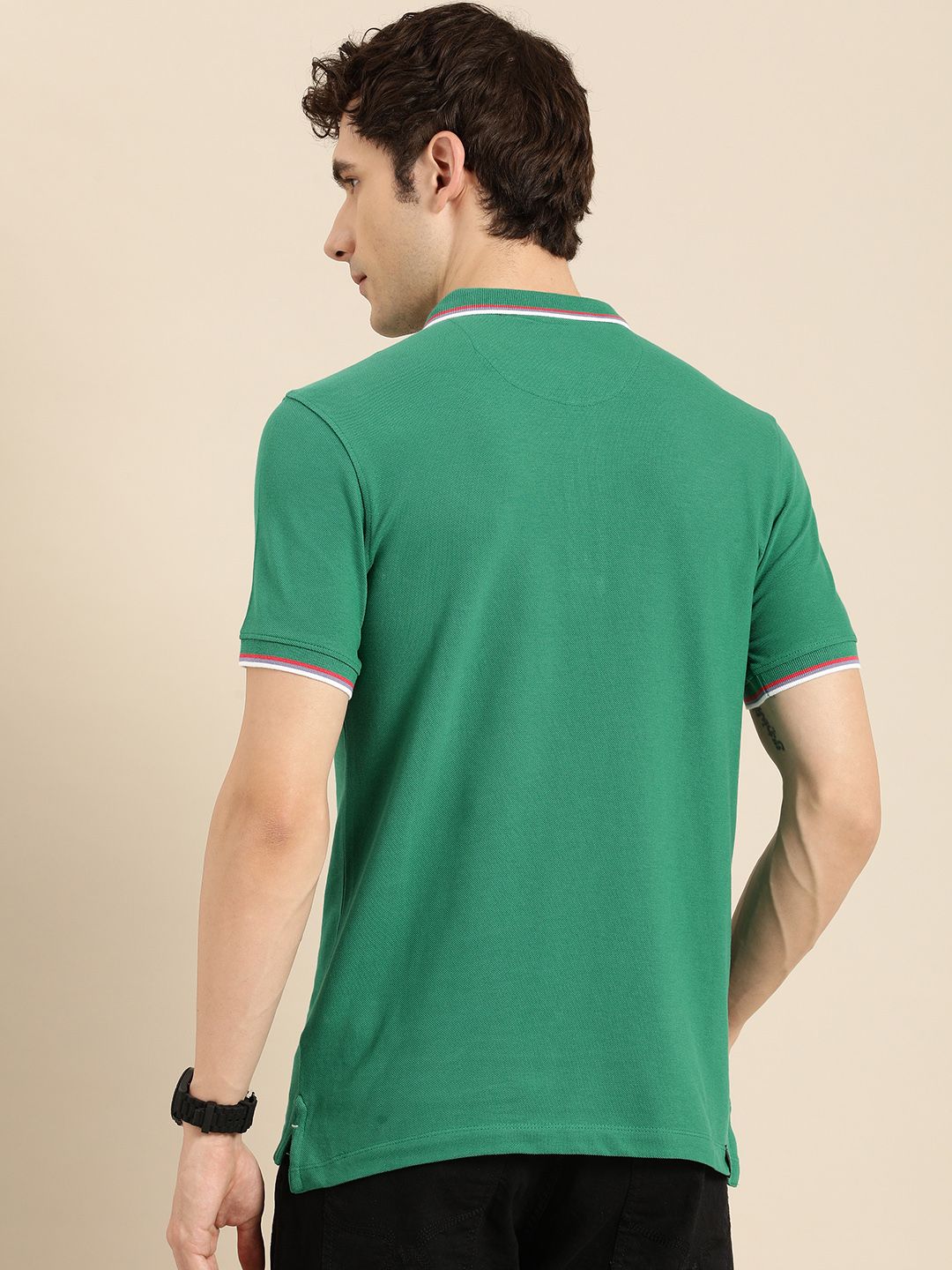 Being Human Polo Collar Pure Cotton T-shirt