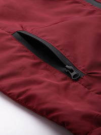 The Indian Garage Co Men Maroon Solid Tailored Jacket