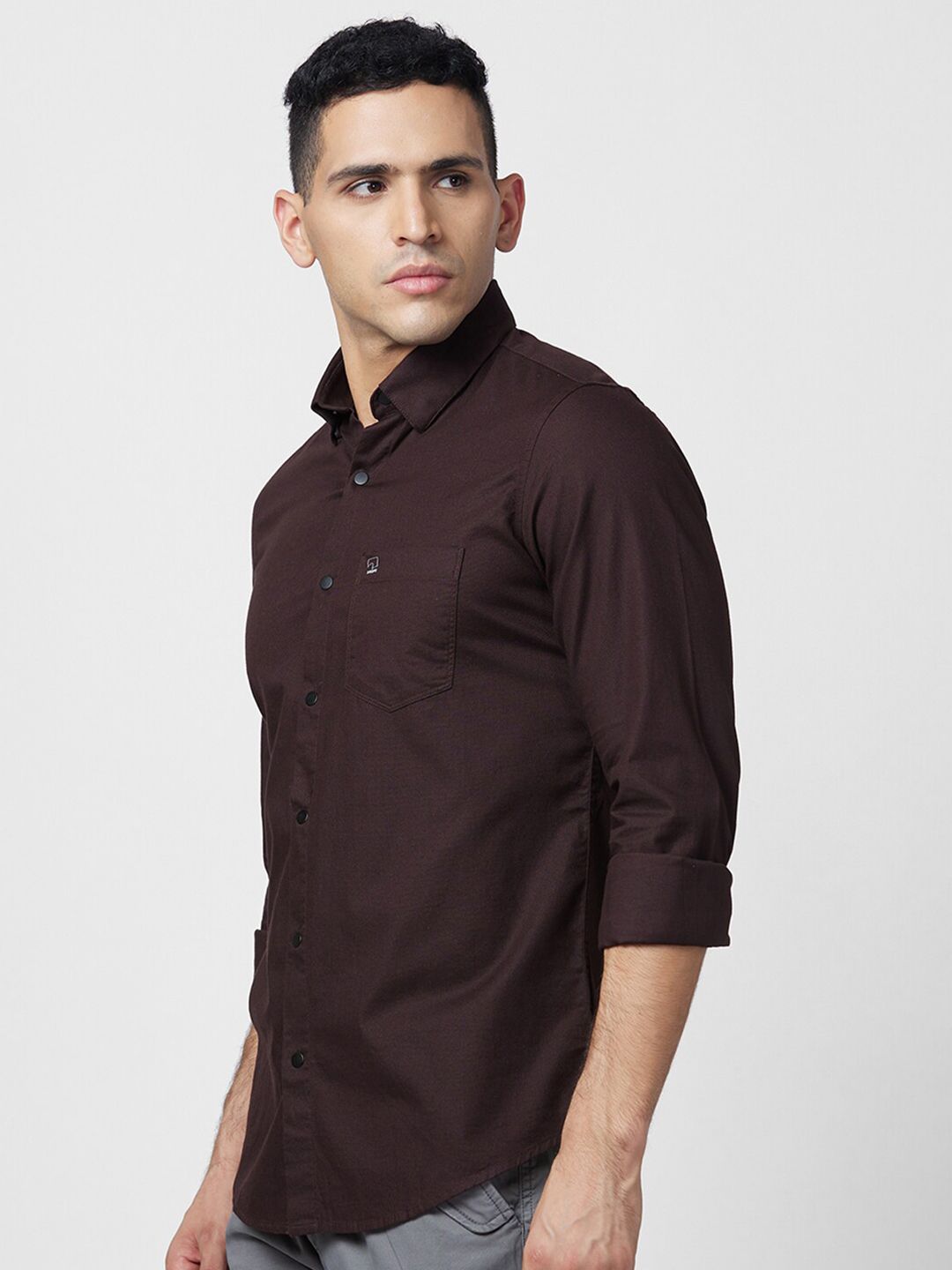 SPYKAR Slim Fit Opaque Cotton Casual Shirt