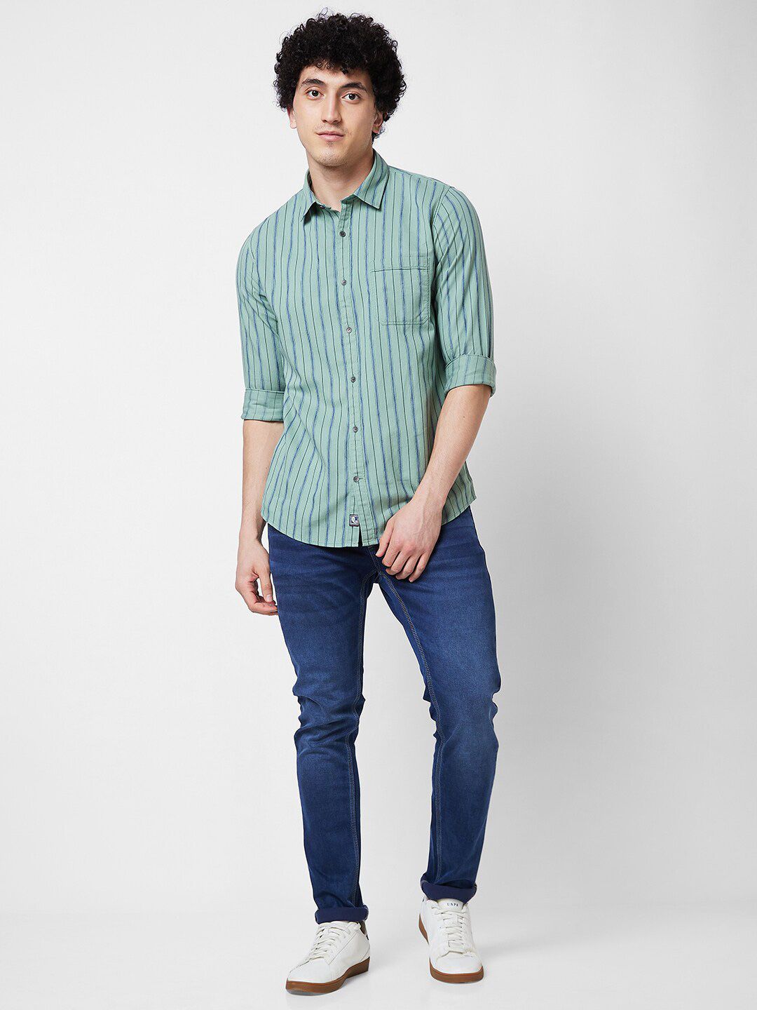 SPYKAR Striped Cotton Casual Shirt