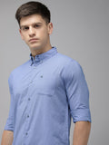 THE BEAR HOUSE Slim Fit Micro Checks Opaque Casual Shirt
